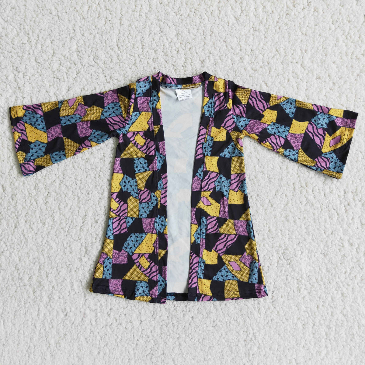Promotion RTS 6 A3-14 Blue Leopard Western Girls Long Sleeve Cardigan