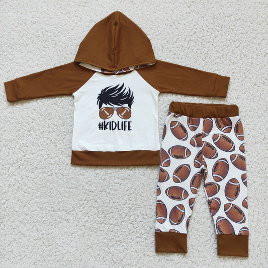 Promotion RTS 6 A4-12 Kid Life Football Boys Long Sleeve Hoodies Outfits