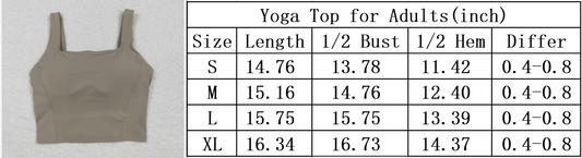 GT1057 Pre-Order Adult Women's Light Brown Green Yoga Vest 202506 Local Warehouse