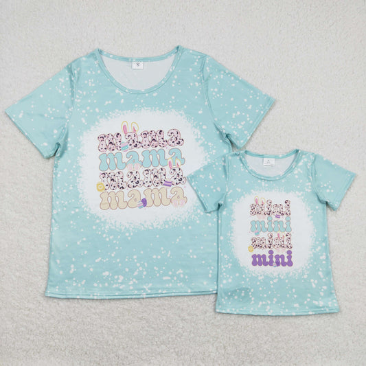 GT0448 Easter Egg Girls Blue Green Short Sleeve Top T-shirts RTS 202508