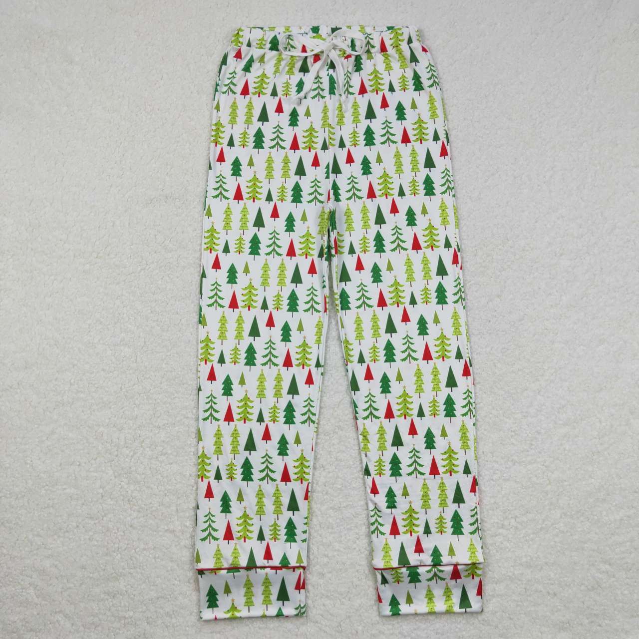 P0279 Adult Christmas Red Green Tree Girls Bell Pants