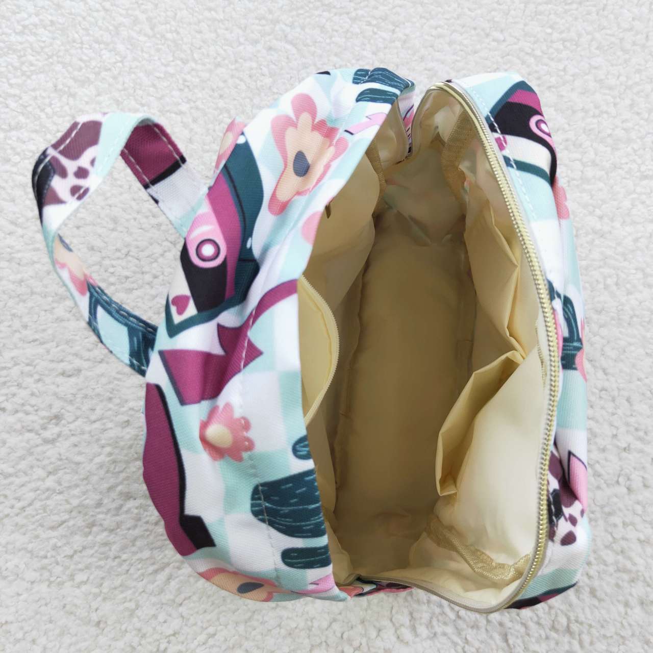 BA0082 Pink Cow Howdy Western Print Little Bag Bagpack