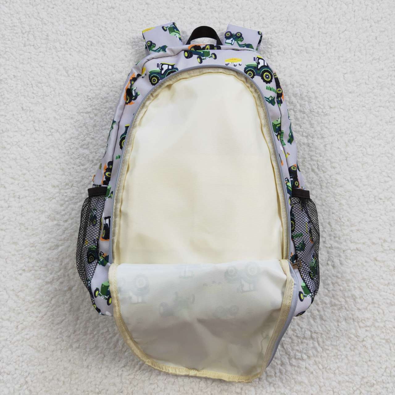 BA0085 Green Farm Truck Print Little Bag Bagpack RTS Free Shipping Over 2 KG