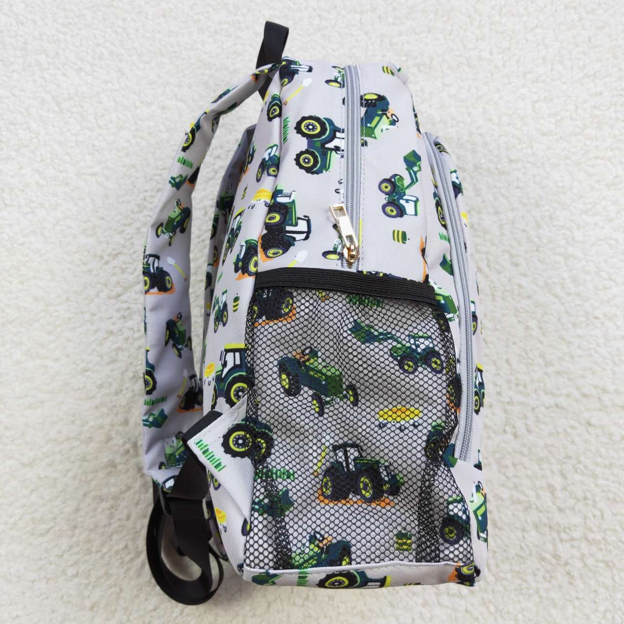 BA0085 Green Farm Truck Print Little Bag Bagpack RTS Free Shipping Over 2 KG