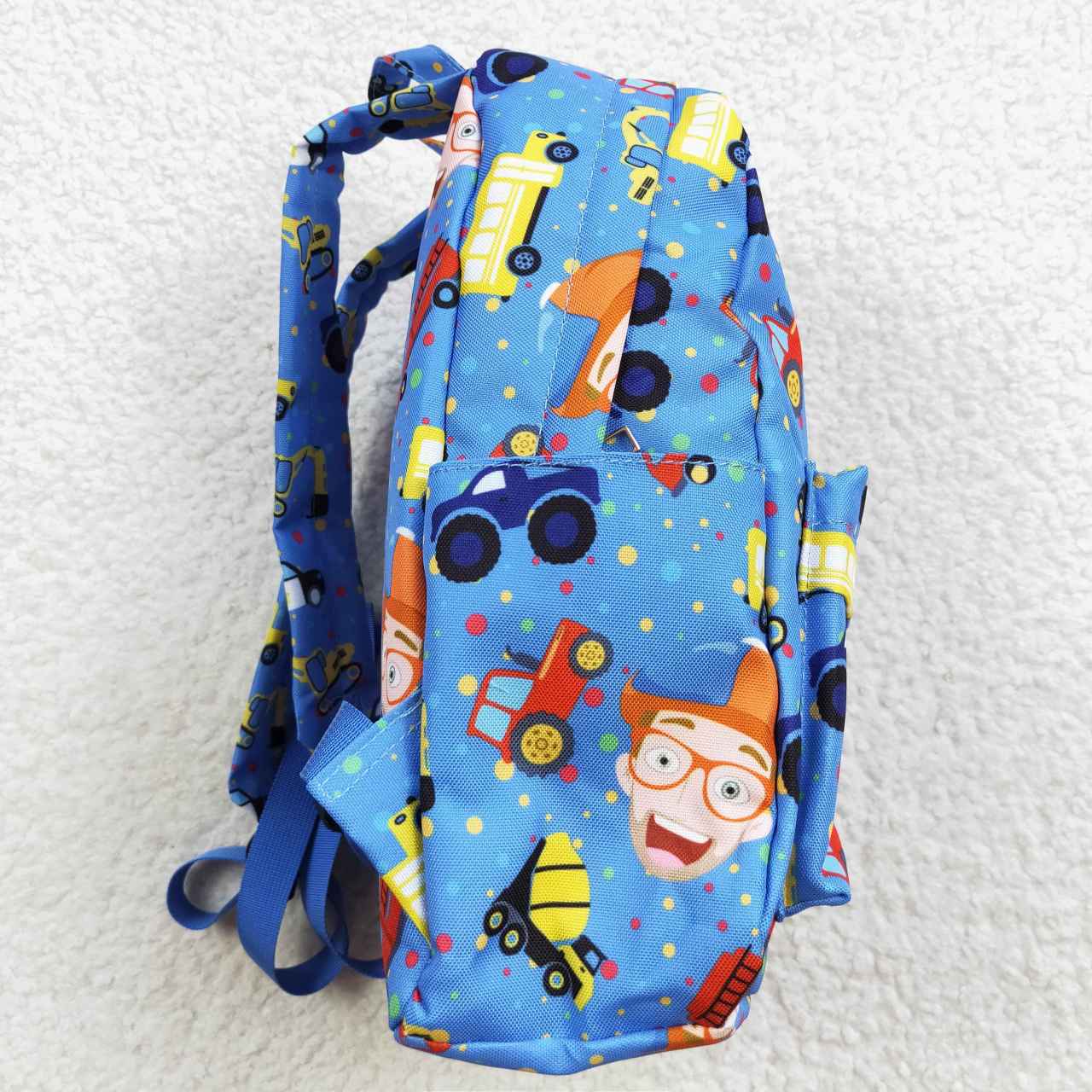 BA0090 Blue Truck Print Little Bag Bagpack