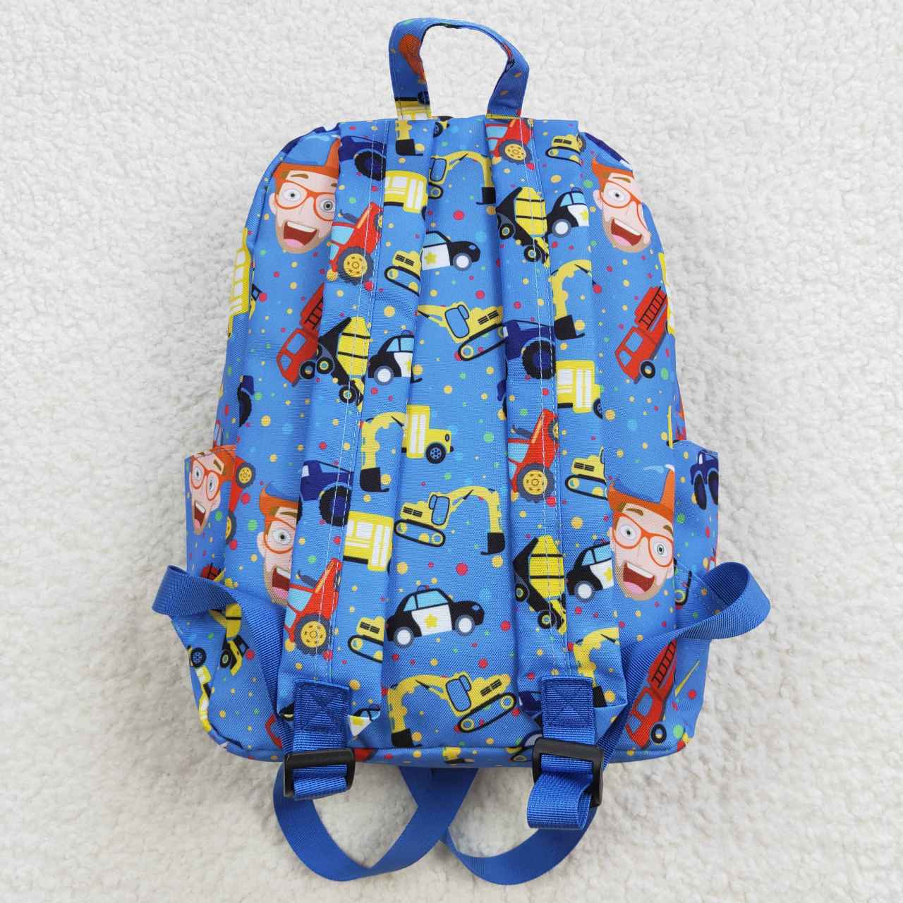 BA0090 Blue Truck Print Little Bag Bagpack
