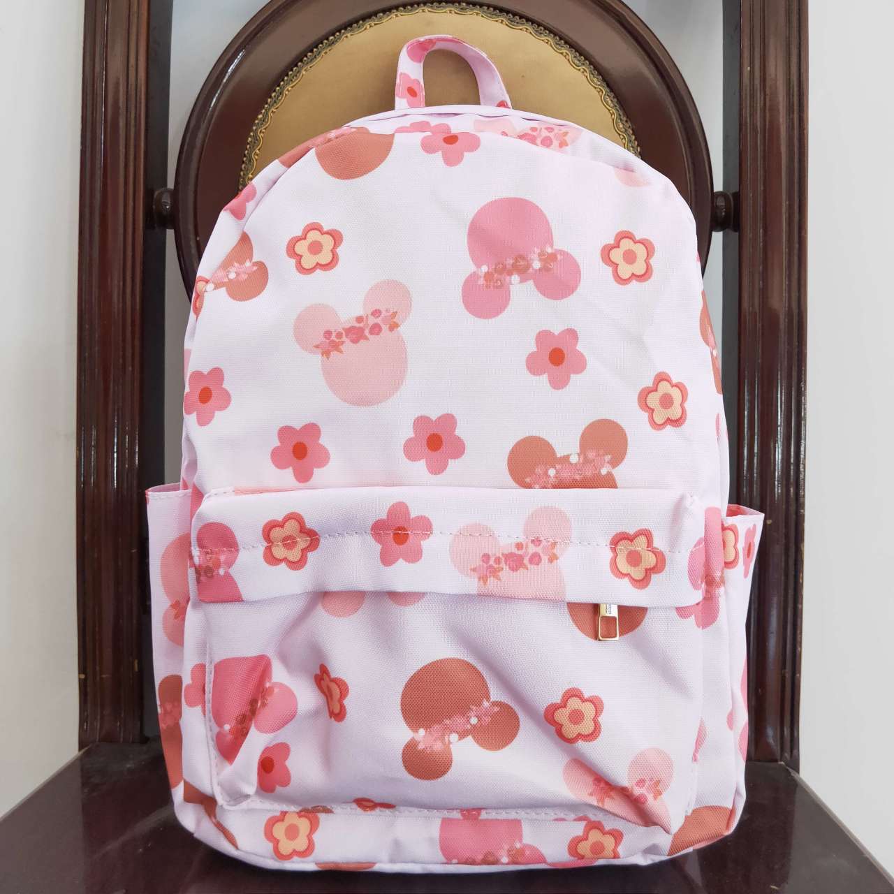 BA0092 Pink M Cartoon Print Little Bag Bagpack