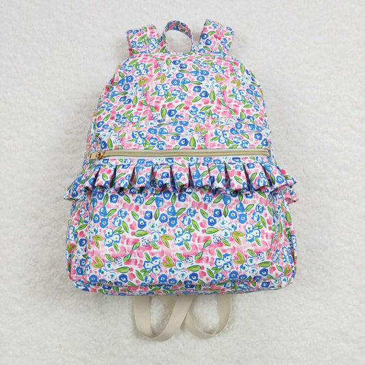 BA0098 Blue Pink Print Little Bag Bagpack