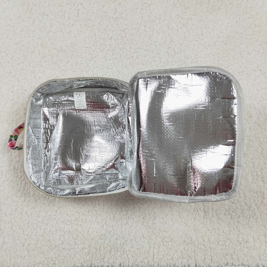 BA0102 Pink Flower Bow Lunch Bag 3.5*8.5*8.5 inches