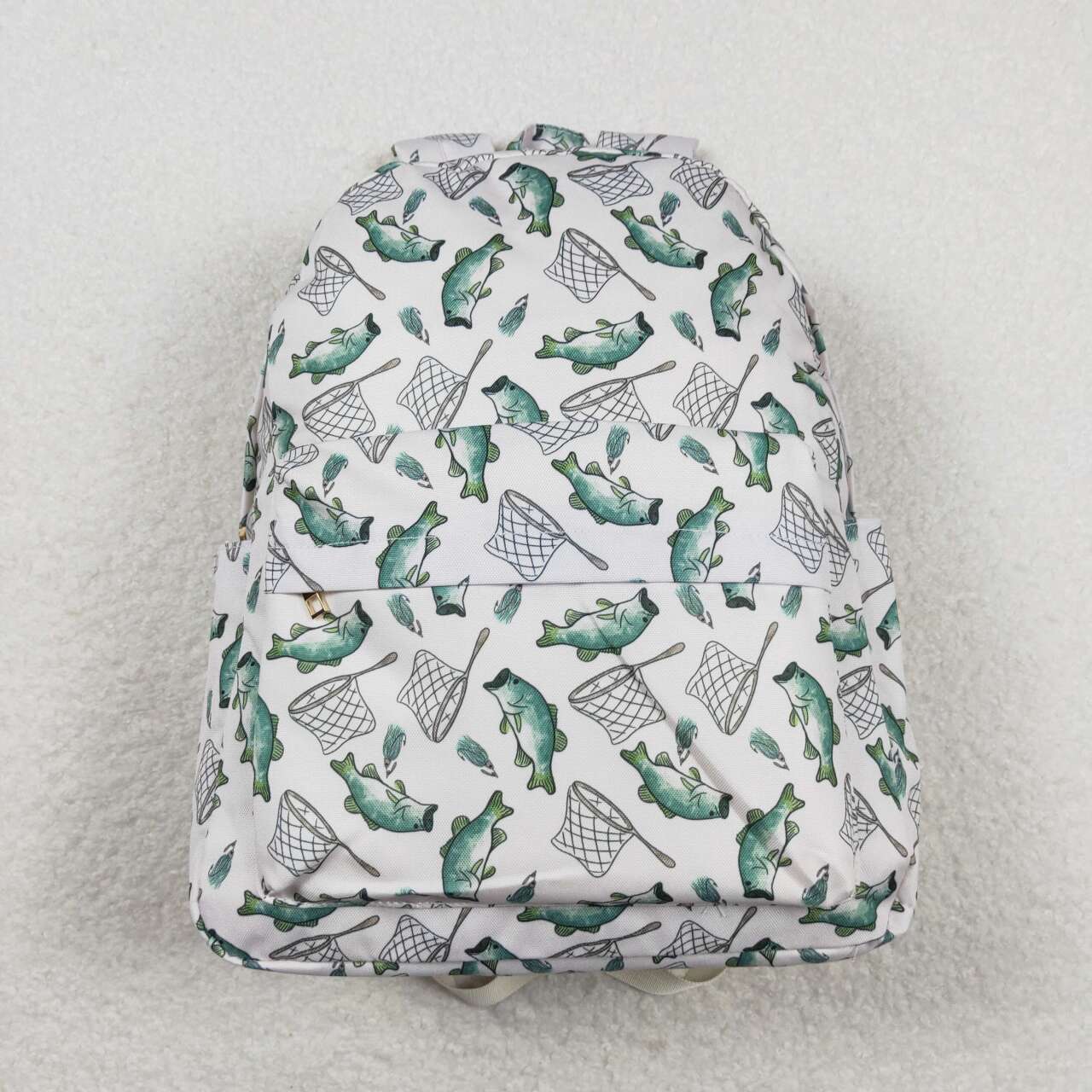 BA0123 Fishing white backpack high quality wholesale kids backpack SHIPPED from US RTS Free Shipping Over $100