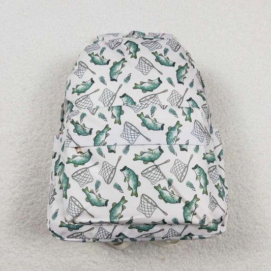 BA0123 Fishing white backpack high quality wholesale kids backpack SHIPPED from US RTS Free Shipping Over $100
