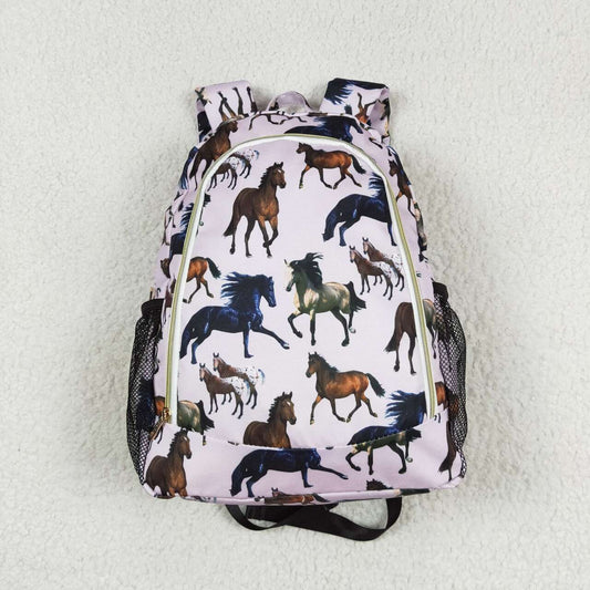 BA0124 Horse light purple backpack high quality school bag 2024
