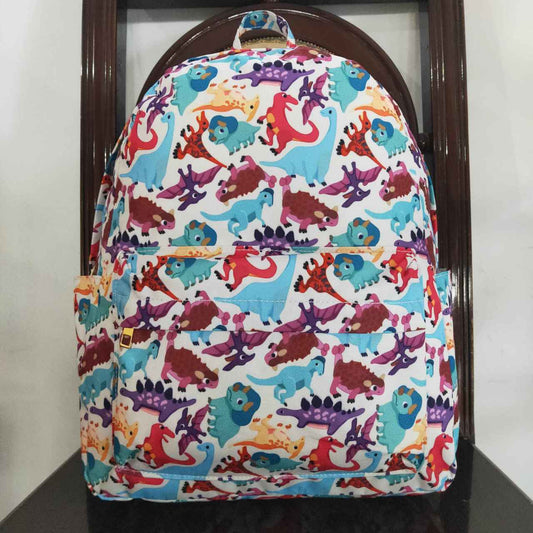 BA0153 Blue Pink Dinosaur Print Little Bag Bagpack