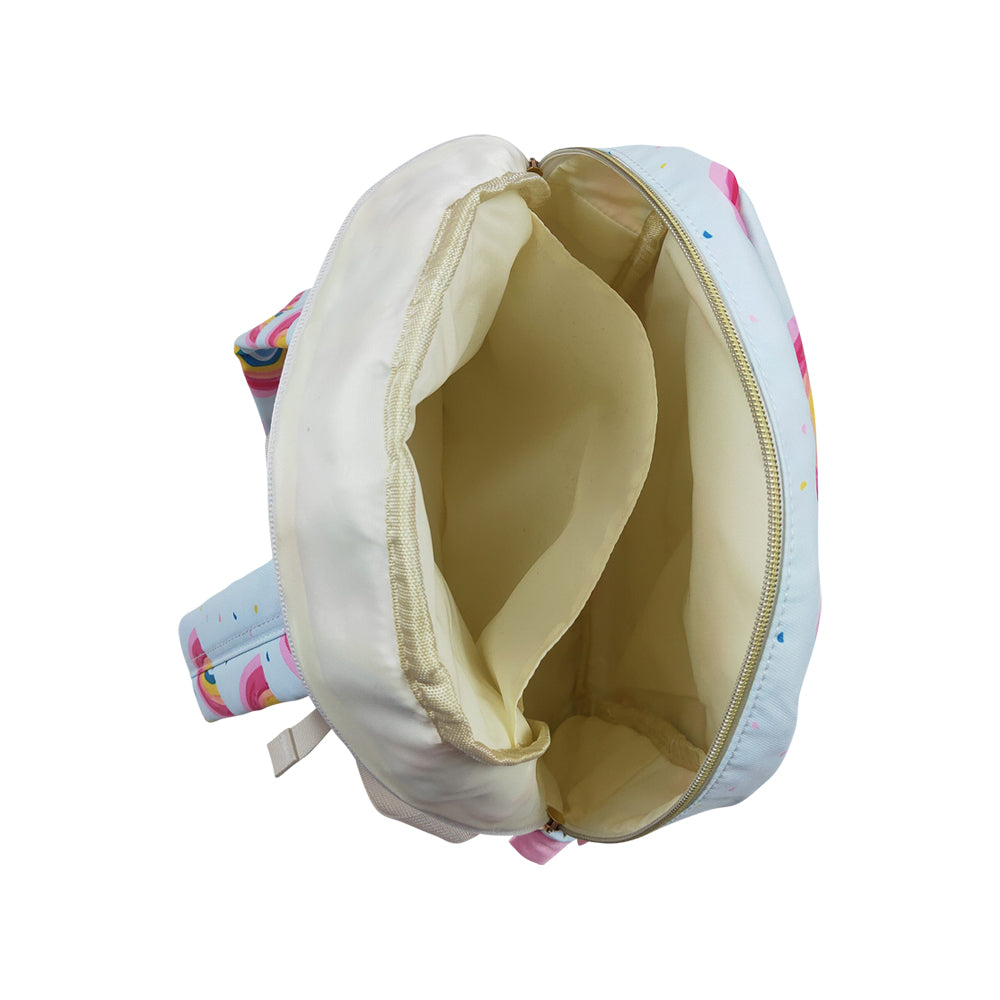 BA0167 Blue Pink Ruffle Rainbow Backpack Girls school bags western boutique 4*10*13.9 inches RTS 202501