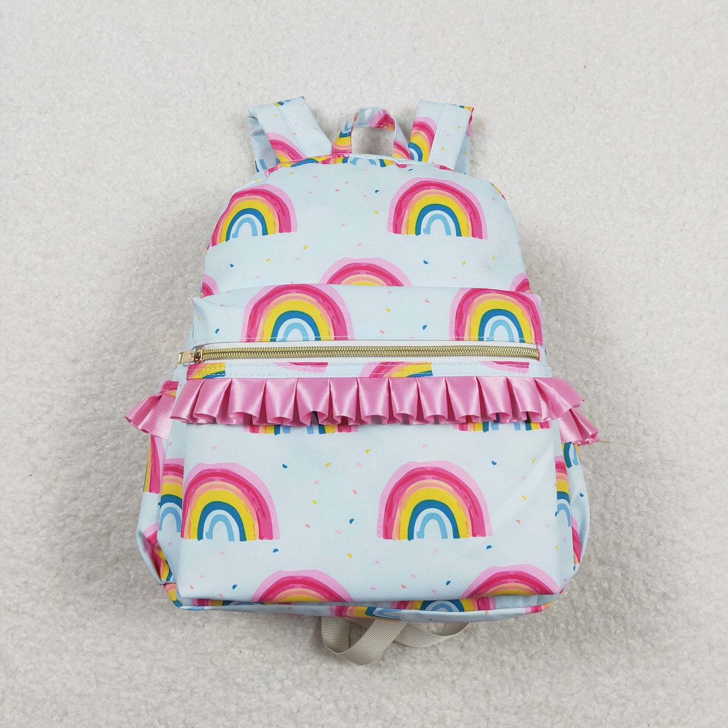 BA0167 Rainbow pink lace blue backpack high quality wholesale bags for school