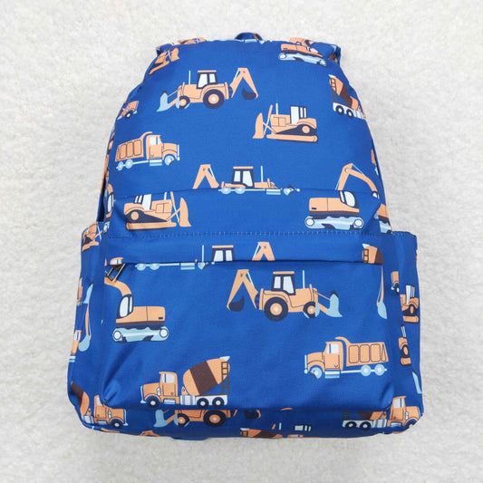 BA0169 Trucks Blue Backpack Boys School Bags 4*10*13.9 inches RTS 202508