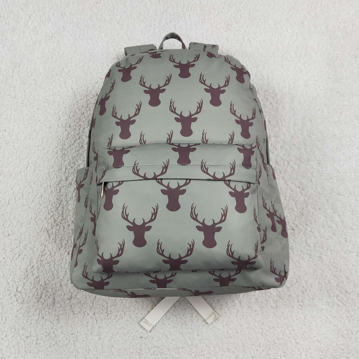 BA0171 Deer Horn Gray Green Backpack Bag