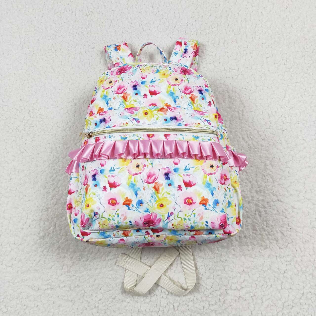 BA0174 Flower rose red lace backpack bag for kids girls school