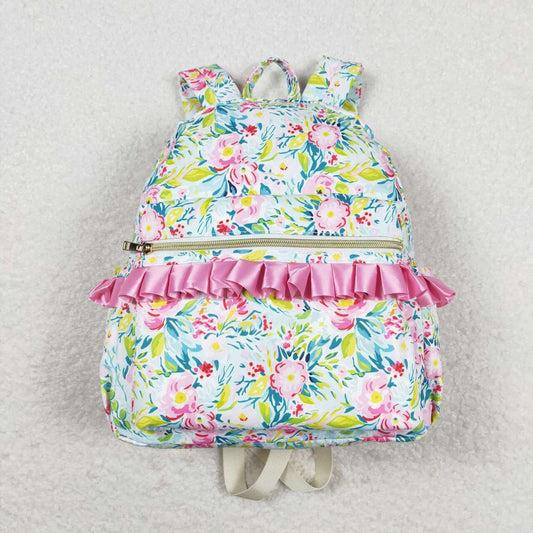 BA0176 Flowers rose red lace teal backpack high quality wholesale kids backpack school bag RTS Free Shipping Over $100