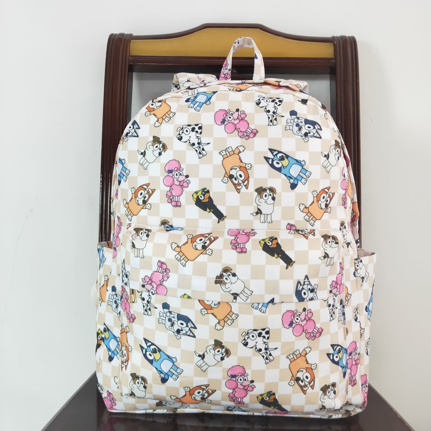 BA0187 High quality bluey plaid backpack RTS Ship from Local Warehouse