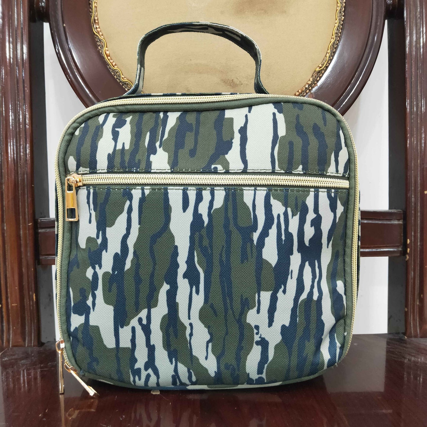 BA0228 Army Green Camo Lunch Bag 3.5*8.5*8.5 inches RTS Ship From US Local Warehouse