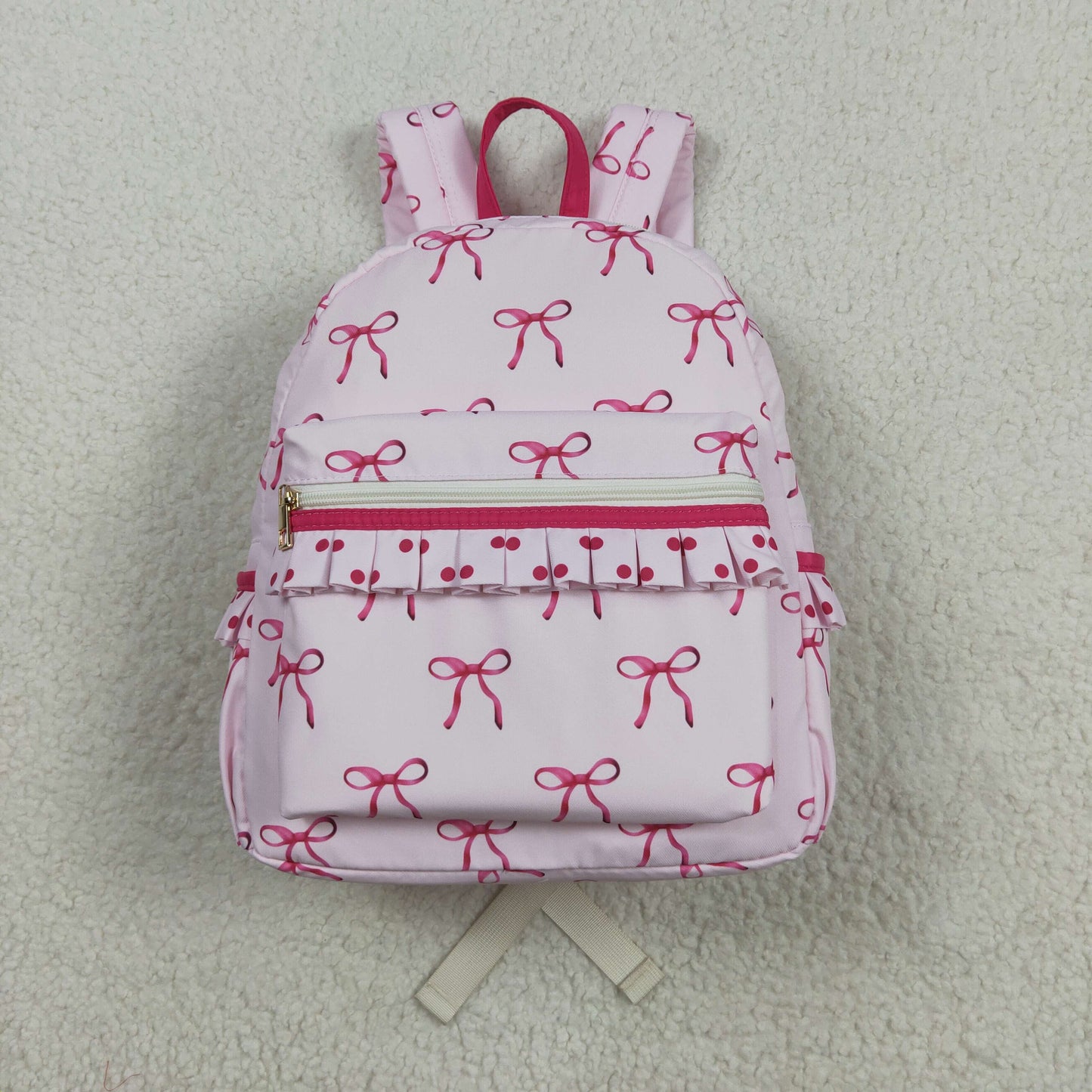 BA0233 Pink backpack with bow pattern High quality 202508 RTS