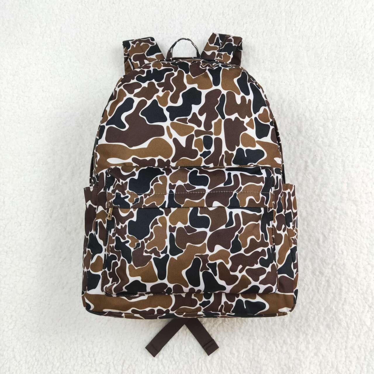 BA0236 Brown camouflage Backpack western boutique PU leather bag RTS 202412