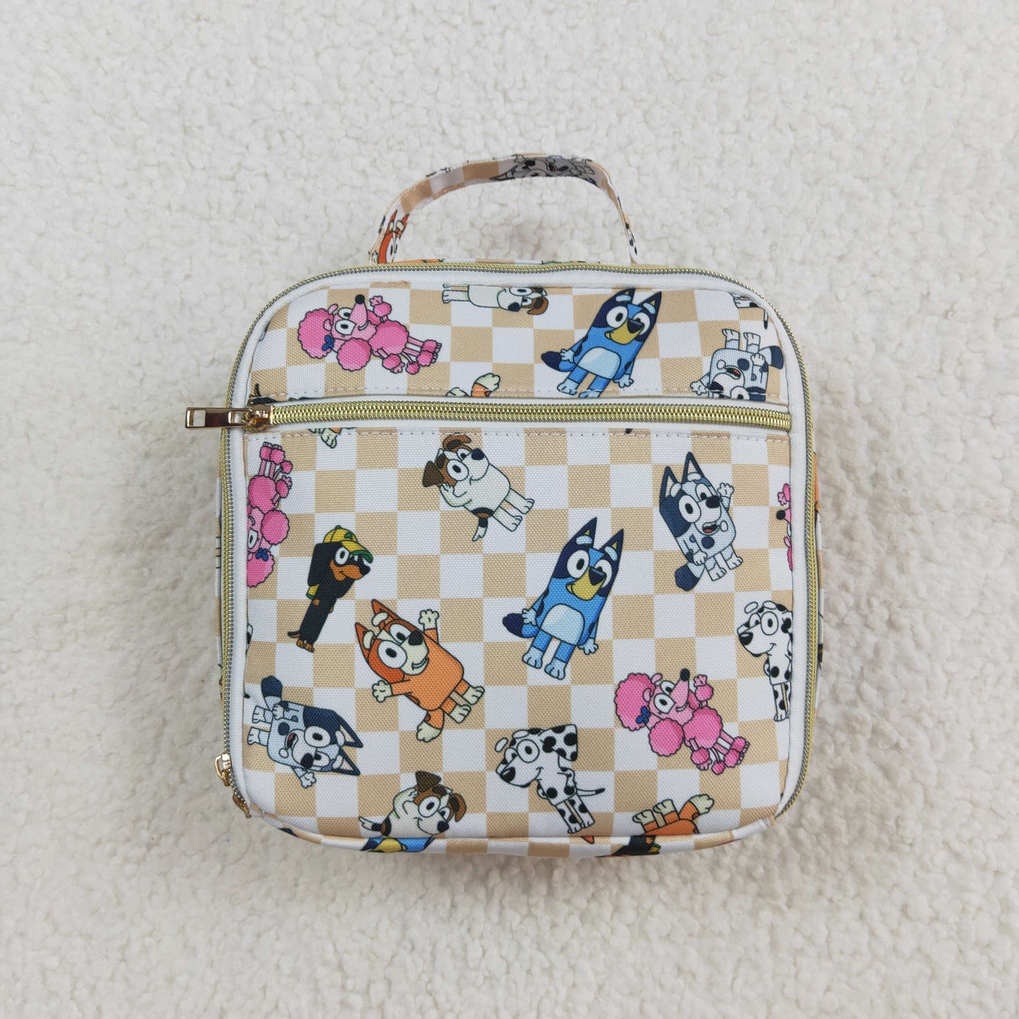 BA0250 bluey plaid lunch box bag