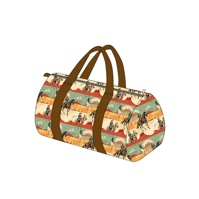 BA0265 Horseback riding desert rice green gym bag 7.87*18.5*10.63 inches 202503 RTS