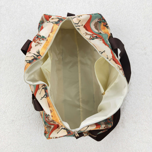 BA0265 Horseback riding desert rice green gym bag 7.87*18.5*10.63 inches 202503 RTS