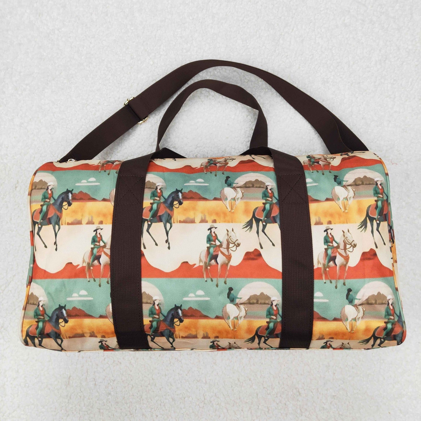 BA0265 Horseback riding desert rice green gym bag 7.87*18.5*10.63 inches 202503 RTS