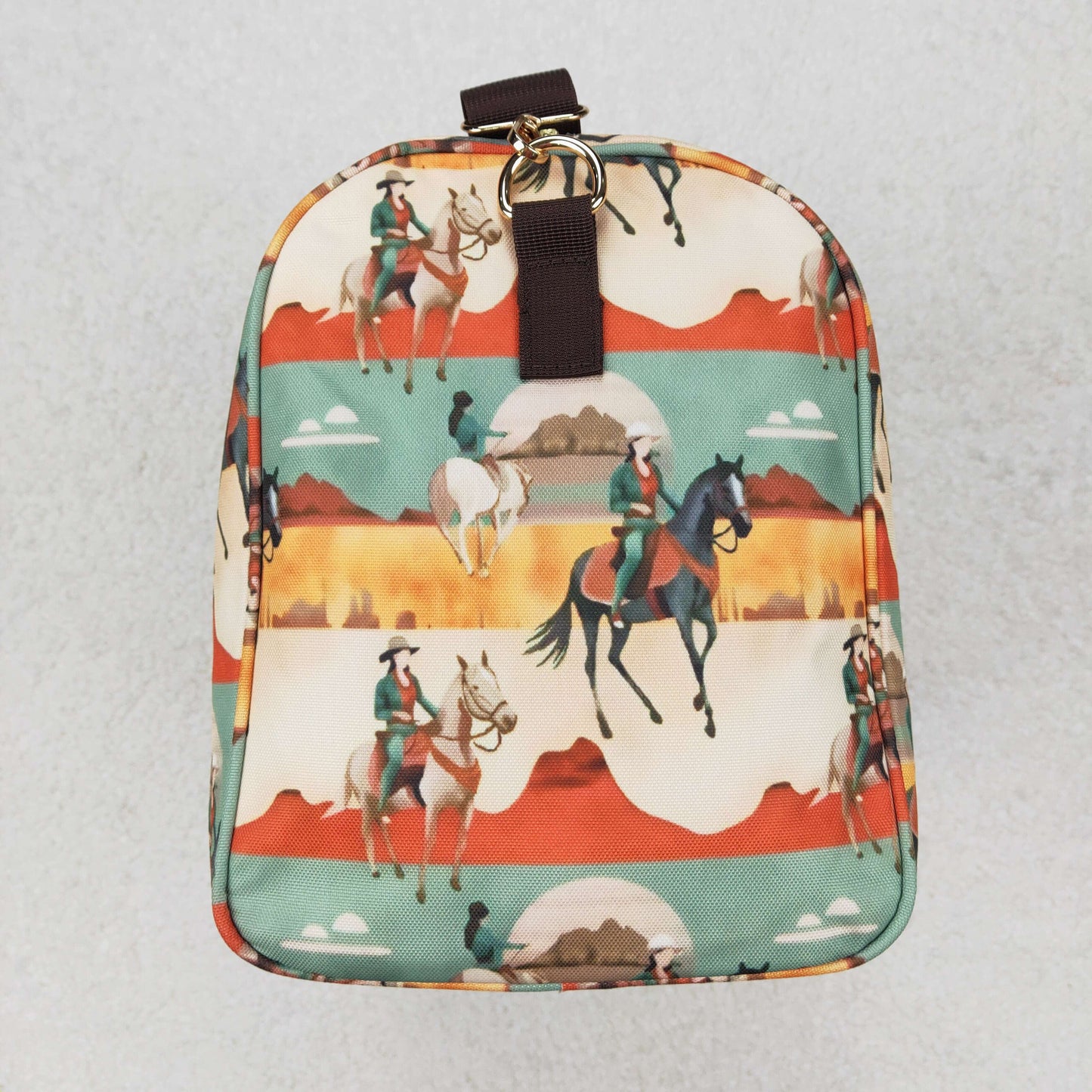 BA0265 Horseback riding desert rice green gym bag 7.87*18.5*10.63 inches 202503 RTS