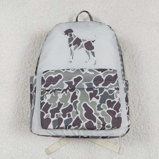 BA0268 high quality dog camo grey backpack RTS Ship from US Local Warehouse