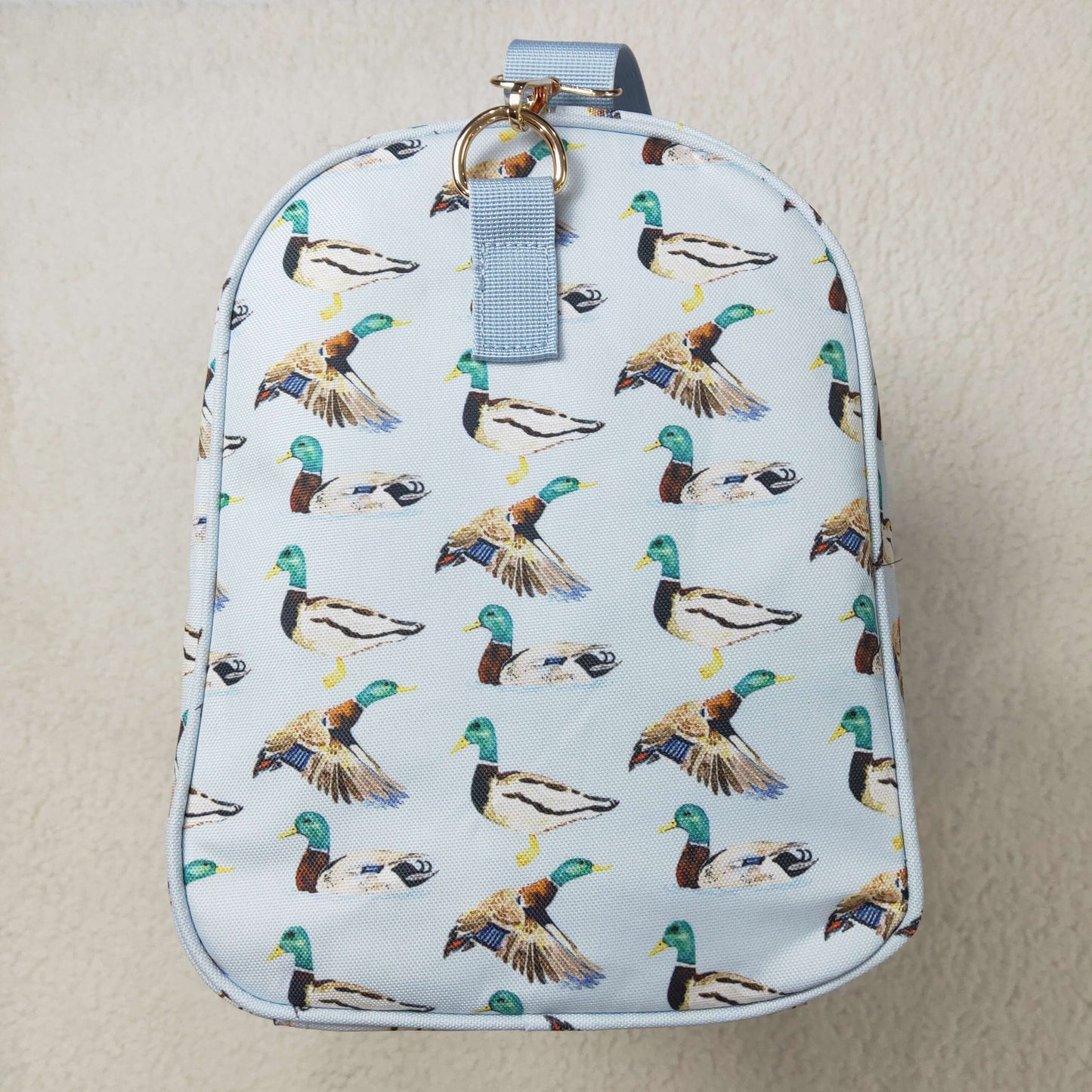 BA0275 Duck Hunting Handbag Blue Luggage Bag 7.87*18.5*10.63 inches