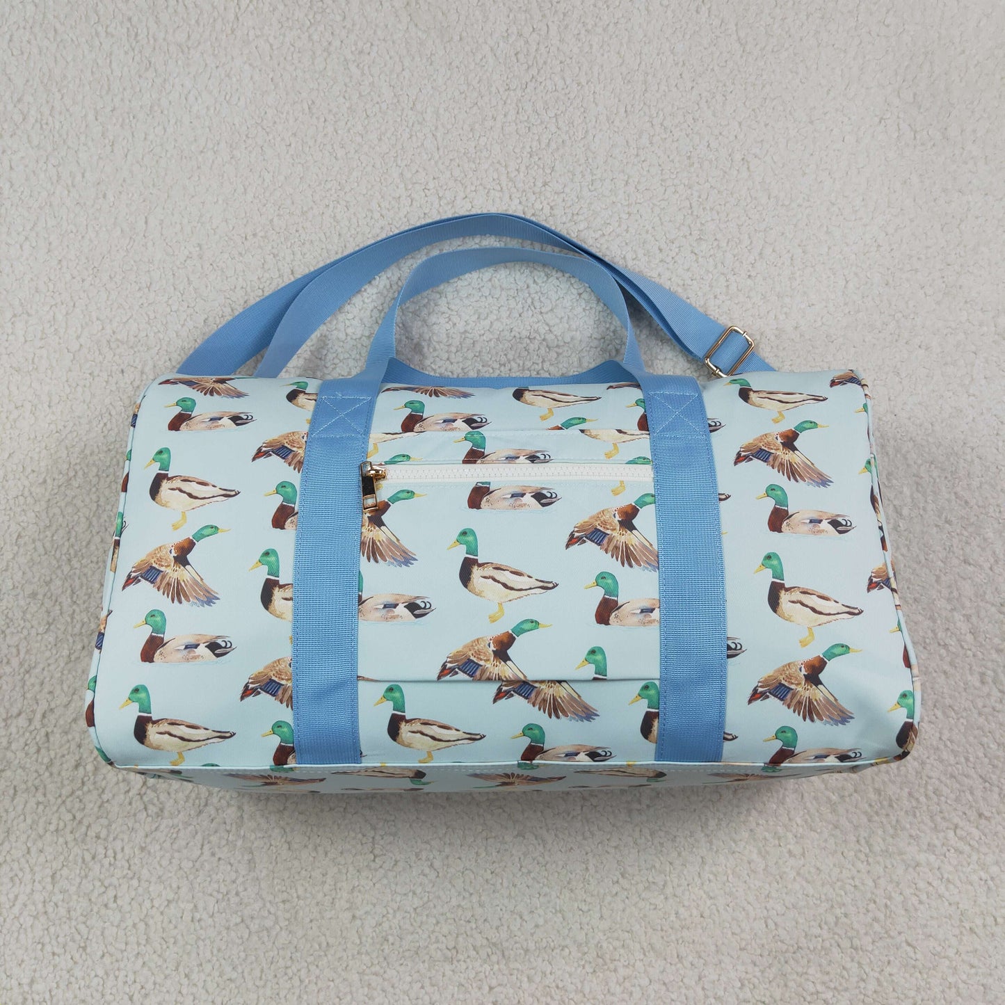 BA0275 Mallard Ducks Blue Duffle Bag 202609 RTS