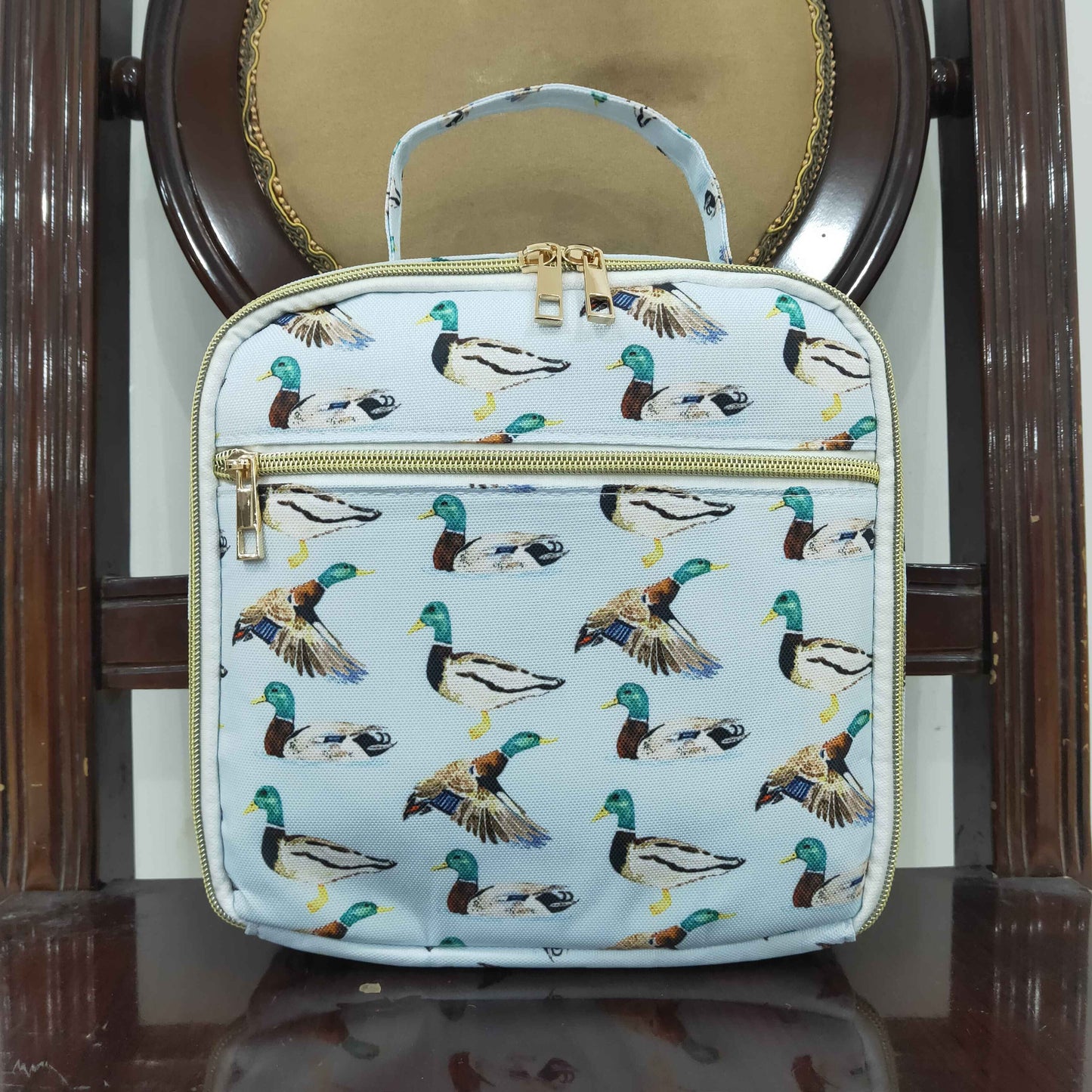BA0276 Duck Hunting bag Blue Lunch boxes Food Bag 3.5*8.5*8.5 inches