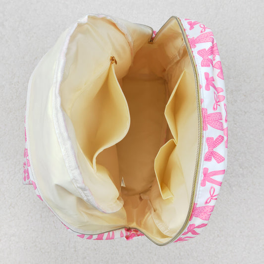 BA0285 Pink Bows Backpack western boutique PU leather 5*13.5*17 inches bag 202503 RTS