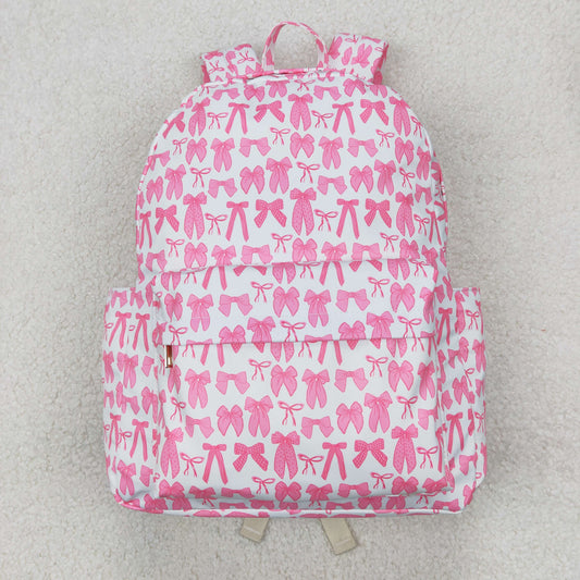 BA0285 Pink Bows Backpack western boutique PU leather 5*13.5*17 inches bag RTS Ship from US Free Shipping Over $100
