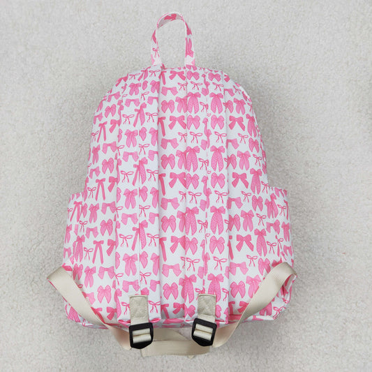 BA0285 Pink Bows Backpack western boutique PU leather 5*13.5*17 inches bag RTS Ship from US Free Shipping Over $100