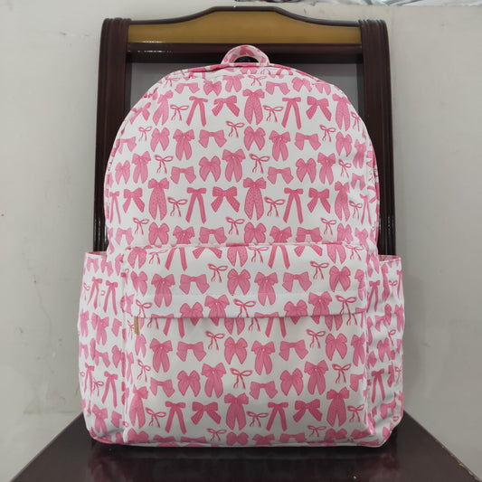 BA0285 Pink Bows Backpack western boutique PU leather 5*13.5*17 inches bag 202503 RTS