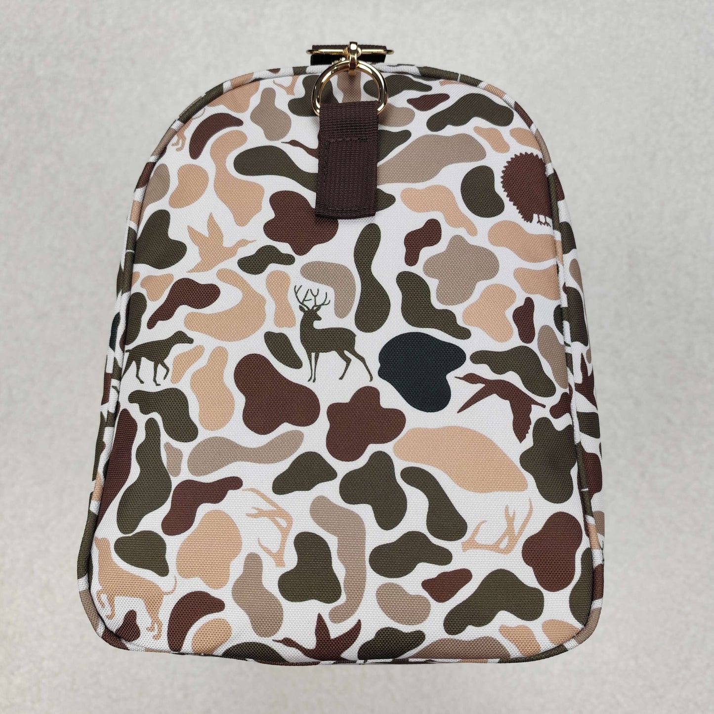 BA0287 Deer Hunting Green Brown Camouflage Boutique Travel Bag handbag 7.9*18.5*11.2 inches 202503 RTS