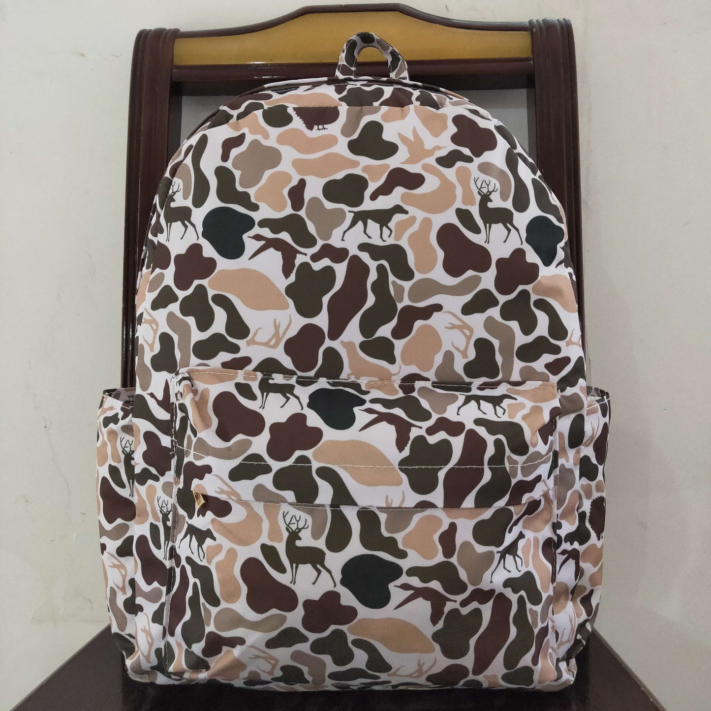 BA0288 Deer Hunting Clothes Brown Green Backpack western boutique school bags 5*13.5*17 inches 202503 RTS