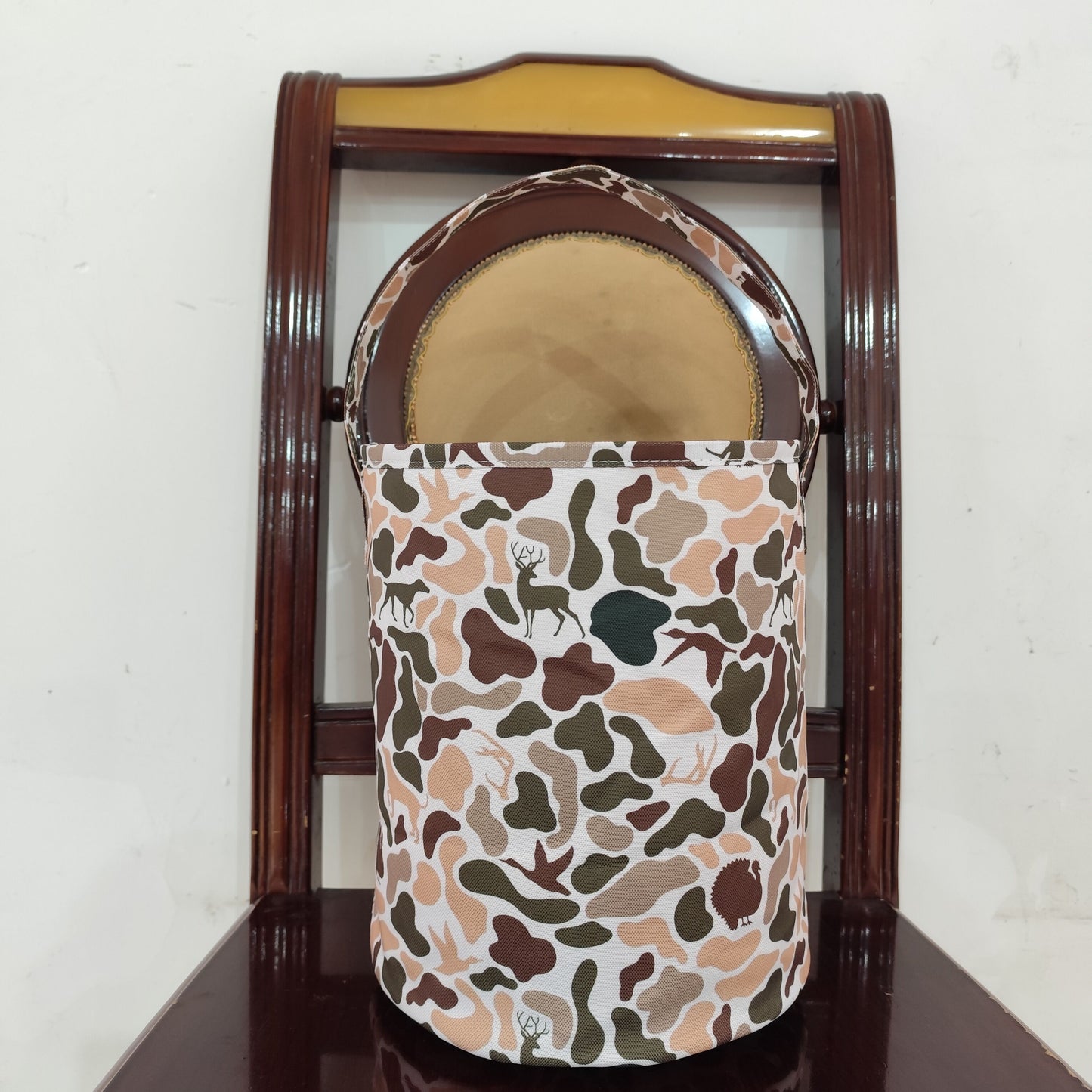 BA0289 Deer Hunting Brown Easter Baskets Green Camouflage handbag 8.8*11*13.3 inches western boutique 202503 RTS