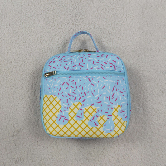 BA0296 Drip Ice Cream Blue Lunch Box Bag 8.5*8*3 inches