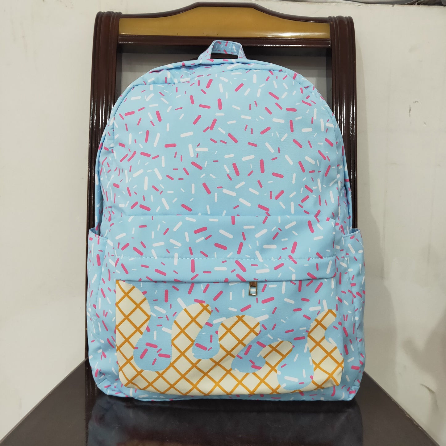 BA0297 Blue Fireworks Beige Plaid Backpack western boutique school bags 5*13.5*17 inches RTS Free Shipping Over 2 KG
