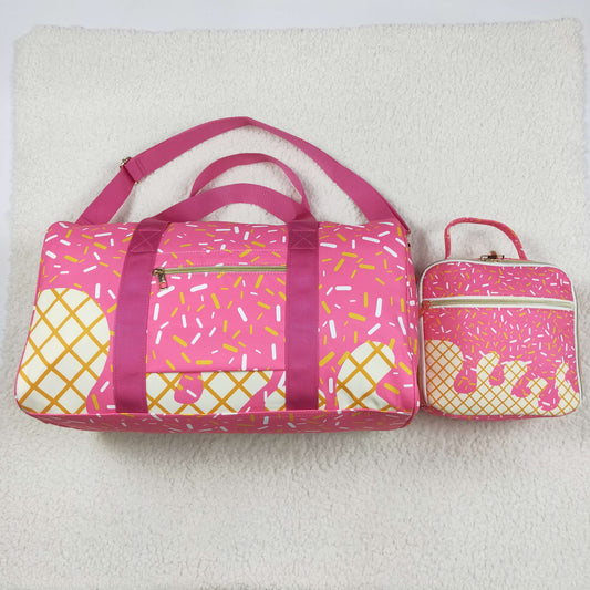 BA0298 Rose Red Fireworks Plaid Boutique Travel Bag handbag 7.87*18.5*10.63 inches 202505 RTS