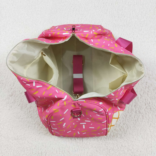 BA0298 Rose Red Fireworks Plaid Boutique Travel Bag handbag 7.87*18.5*10.63 inches 202505 RTS