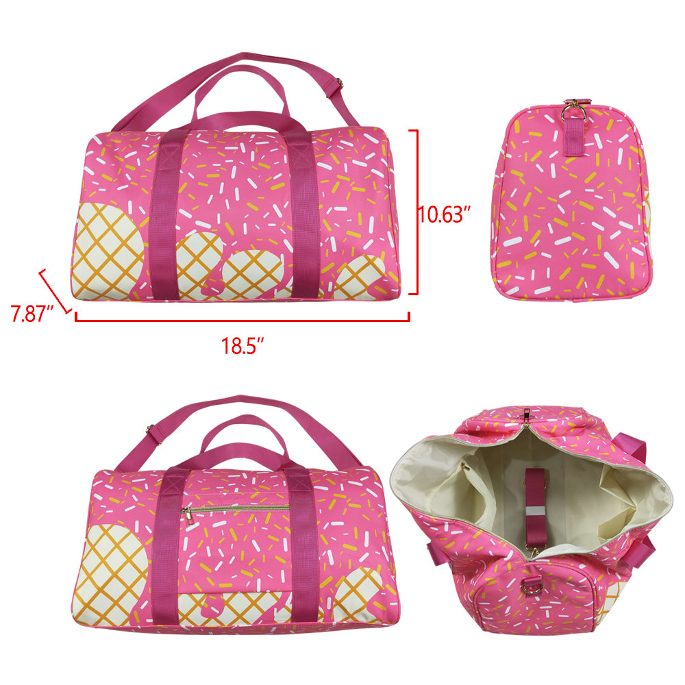 BA0298 Black Fireworks Plaid Boutique Travel Bag handbag 7.9*18.5*11.2 inches RTS Ship from US Local Warehouse