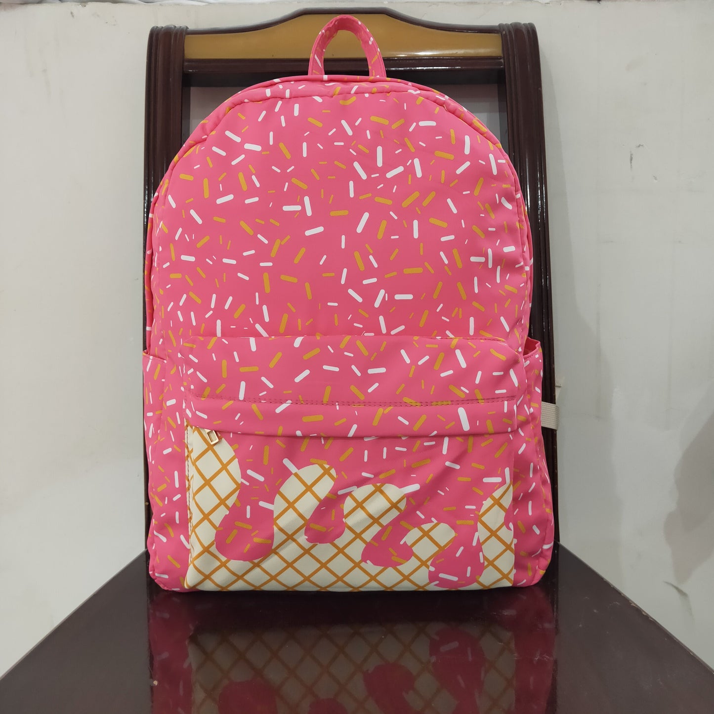 BA0300 Rose Red Fireworks Beige Plaid Backpack western boutique school bags RTS Ship from US Local Warehouse