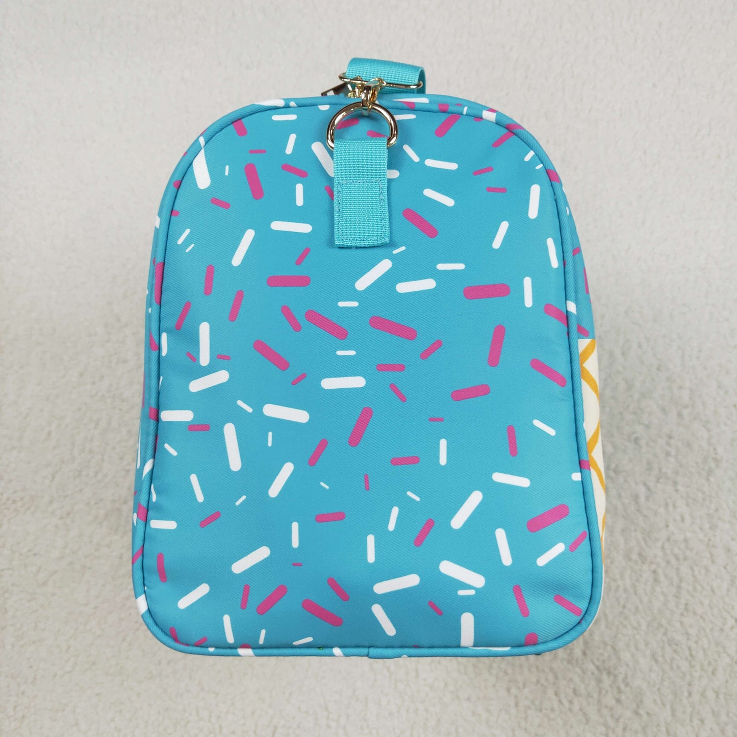 BA0304 Peacock Blue Fireworks Plaid Boutique Travel Bag handbag 7.9*18.5*11.2 inches RTS Ship from US Local Warehouse